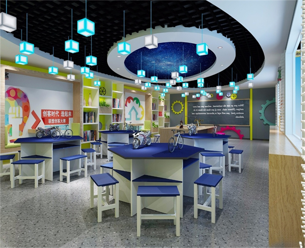 大中小学创客空间设计施工_学校创客空间建设_陕西贵森展览装饰