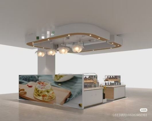 商场吸顶多经展柜定制_商业展柜货柜设计_陕西贵森展览装饰